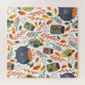 Waterverf met herfstgebladerte. legpuzzel (Horizontaal)