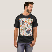 Waterverf met herfstgebladerte. t-shirt (Voorkant volledig)