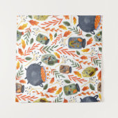 Waterverf met herfstgebladerte. wandkleed (Voorkant (horizontaal))