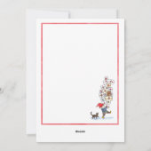 Waterverf met het kerstdorp Zweeds Tomten Feestdagenkaart (Achterkant)