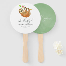 Waterverf met het thema Baby shower Handwaaier