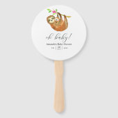 Waterverf met het thema Baby shower Handwaaier (Voorkant)