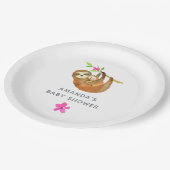 Waterverf met het thema Baby shower Papieren Bordje (Gekanteld)