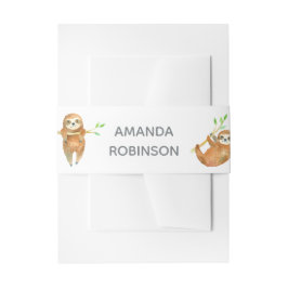 Waterverf met het thema Baby shower Uitnodigingen Wikkel