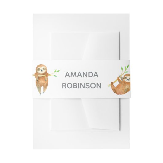 Waterverf met het thema Baby shower Uitnodigingen Wikkel (Voorkant Voorbeeld)