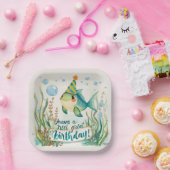 waterverf met het thema Verjaardag van de Gevist g Papieren Bordje (Feest)