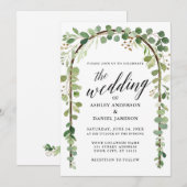 Waterverf met kalligrafie Botanische houten baard Kaart (Voorkant / Achterkant)