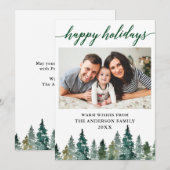 Waterverf met kalligrafie feestdagenkaart (Voorkant / Achterkant)