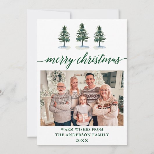 Waterverf met kalligrafie Groene sinaasappelen met Feestdagenkaart (Voorkant)