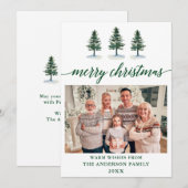 Waterverf met kalligrafie Groene sinaasappelen met Feestdagenkaart (Voorkant / Achterkant)