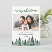 Waterverf met kalligrafie Groene sinaasappelen met Feestdagenkaart (Staand voorkant)