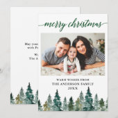 Waterverf met kalligrafie Groene sinaasappelen met Feestdagenkaart (Voorkant / Achterkant)