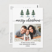 Waterverf met kalligrafie Pijn met kerstmis Briefkaart (Voorkant / Achterkant)