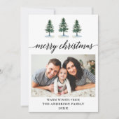 Waterverf met kalligrafie Pijn met kerstmis Feestdagenkaart (Voorkant)