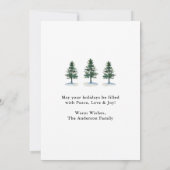 Waterverf met kalligrafie Pijn met kerstmis Feestdagenkaart (Achterkant)