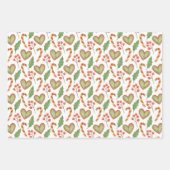 Waterverf met kerst en snoepsnoep inpakpapier vel (Voorkant 3)