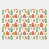 Waterverf met kerst en snoepsnoep inpakpapier vel (Voorkant 2)