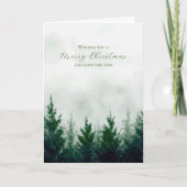 Waterverf met kerstbomen feestdagen kaart (Voorkant)