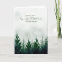 Waterverf met kerstbomen