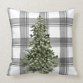 Waterverf met kerstbomen - grijze zwarte pionnen kussen