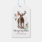 Waterverf met kerstcadeau Label Cadeaulabel (Voorkant)