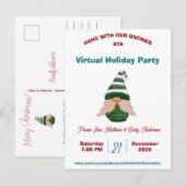 Waterverf met kerstcadeau op maat uitnodiging briefkaart (Voorkant / Achterkant)