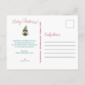 Waterverf met kerstcadeau op maat uitnodiging briefkaart (Achterkant)