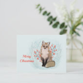 Waterverf met kerstcadeautjes feestdagenkaart (Staand voorkant)