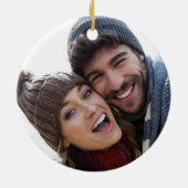 Waterverf met kerstcadeautjes laat foto keramisch ornament (Achterkant)