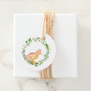 Waterverf met kerstcadeautjes voor bedankjes labels