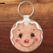 Waterverf met kerstfeestdag — Gingerbrood Sleutelhanger (Voorkant)
