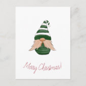 Waterverf met kerstgnoom aankondigingskaart (Voorkant)
