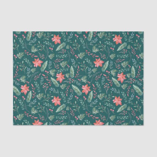 Waterverf met kerstgroen rood flesjes donkergroen tissuepapier (Voorkant)