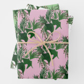 Waterverf met kersthand, roze Berries Inpakpapier Vel (In situ)