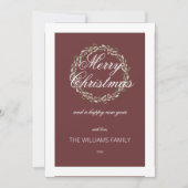 Waterverf met kerstkaart rood (Voorkant)