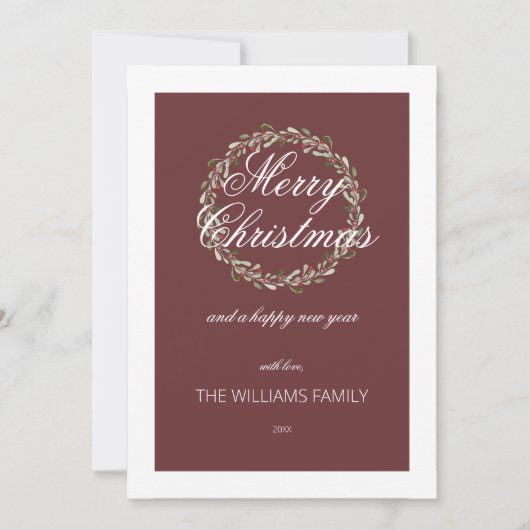 Waterverf met kerstkaart rood (Voorkant)