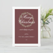 Waterverf met kerstkaart rood (Staand voorkant)