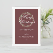 Waterverf met kerstkaart rood