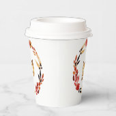 Waterverf met kerstkreet Wreath ID292 Papieren Bekers (Rechts)