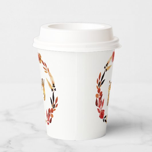 Waterverf met kerstkreet Wreath ID292 Papieren Bekers