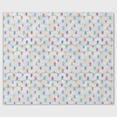 Waterverf met kerstlampjes cadeaupapier (Vlak)