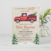 Waterverf met kerstmis Baby shower bundel Joy Kaart (Staand voorkant)