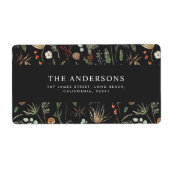 Waterverf met kerstmis botanische floranje etiket (Voorkant)