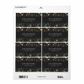 Waterverf met kerstmis botanische floranje etiket (Full Sheet)