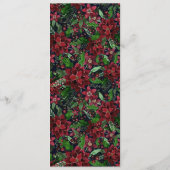 Waterverf met kerstmis-Bourgogne Poinsettia Flower Menu (Achterkant)