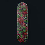 Waterverf met kerstmis-Bourgogne Poinsettia Flower Persoonlijk Skateboard<br><div class="desc">Dit mooie en stijlvolle patroon is perfect voor het kerstvakantieseizoen. Hij heeft een felrood, felrood, bosgroen en faux gouden handbeschilderde waterverf poinsettias, bloemen, ijzige bladeren en bessen op een donkere blauw achtergrond. Het is modern, feestelijk, uniek en elegant. Stijlvol met deze handbeschilderde afdruk gemaakt door de kunstenaar van La Femme,...</div>