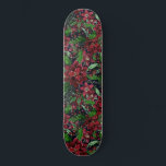 Waterverf met kerstmis-Bourgogne Poinsettia Flower Persoonlijk Skateboard<br><div class="desc">Dit mooie en stijlvolle patroon is perfect voor het kerstvakantieseizoen. Hij heeft een felrood, felrood, bosgroen en faux gouden handbeschilderde waterverf poinsettias, bloemen, ijzige bladeren en bessen op een donkere blauw achtergrond. Het is modern, feestelijk, uniek en elegant. Stijlvol met deze handbeschilderde afdruk gemaakt door de kunstenaar van La Femme,...</div>