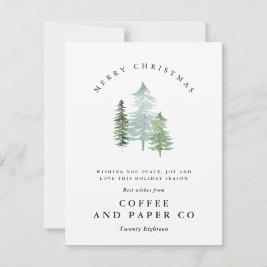 Waterverf met kerstmis feestdagenkaart (Voorkant)