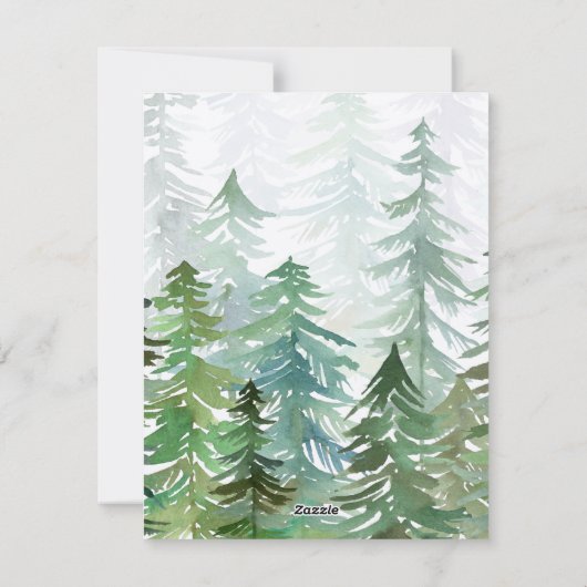 Waterverf met kerstmis feestdagenkaart (Achterkant)