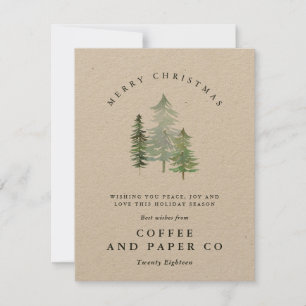 Waterverf met kerstmis feestdagenkaart